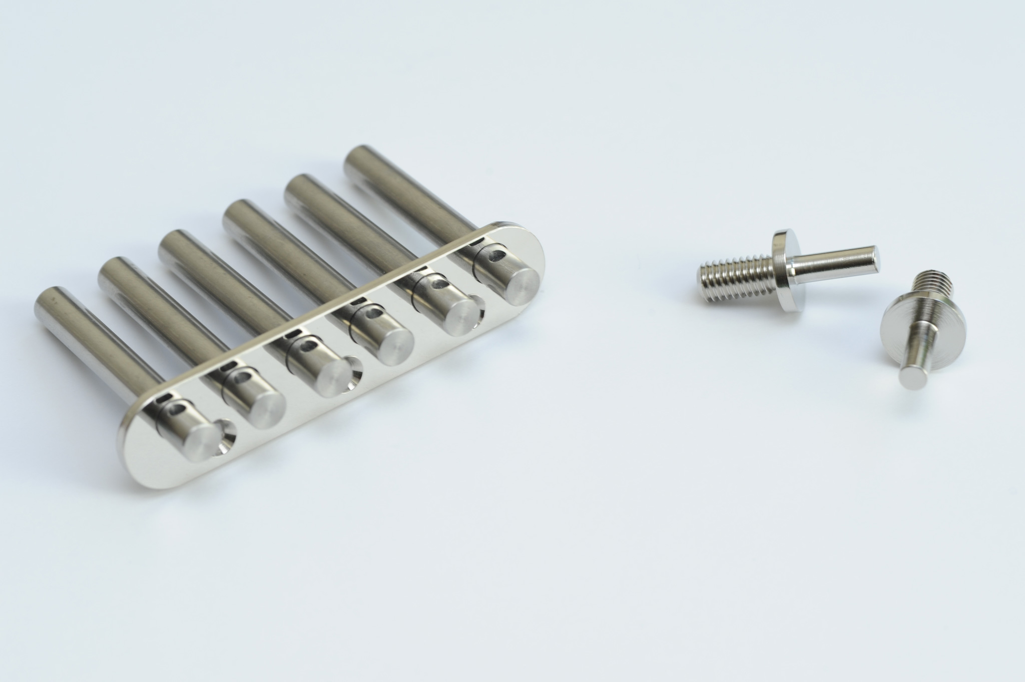 Nickel-plated brass tailpiece pins